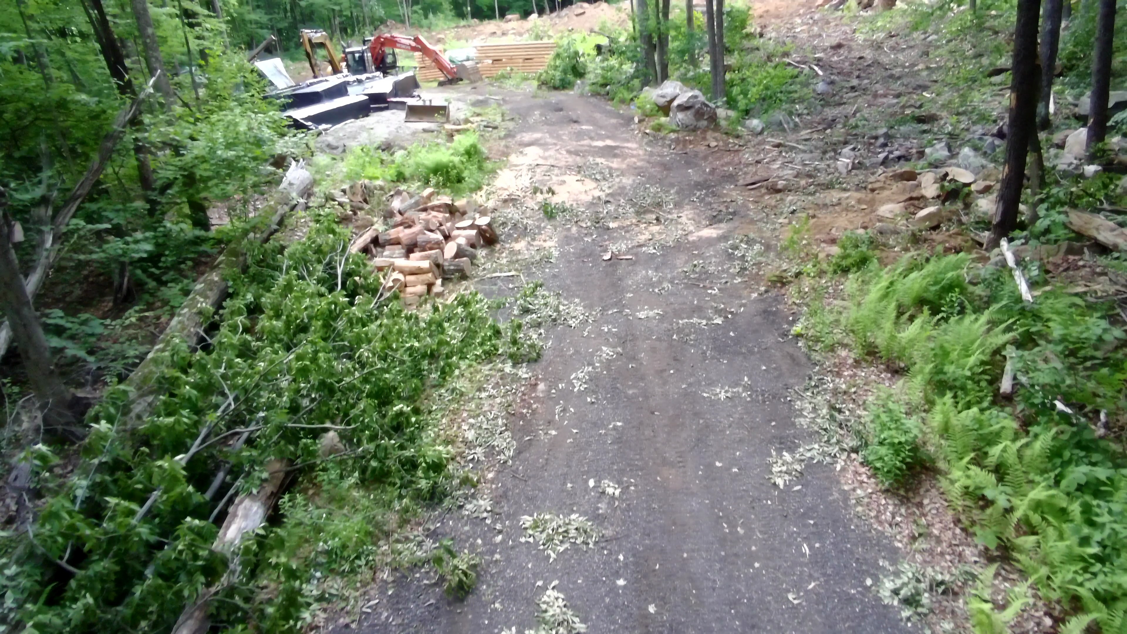 drone view of future driveway approach