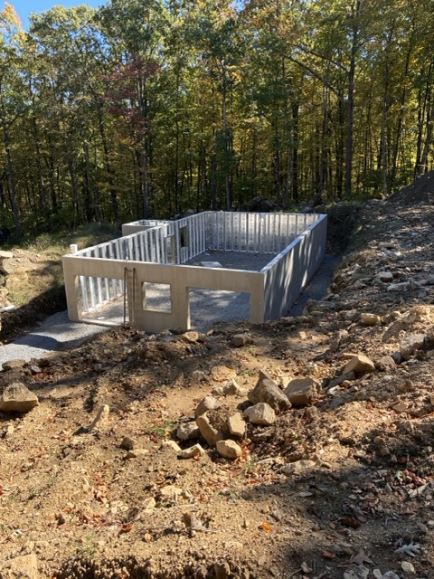 Top-down view of the finished Superior Walls foundation